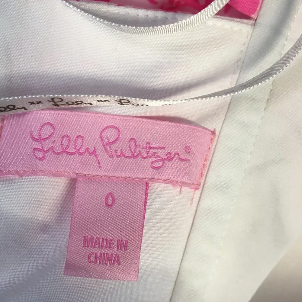 Lilly Pulitzer Richelle She's a Fox Sleeveless Pink Dress  Size 0 - Picture 7 of 11